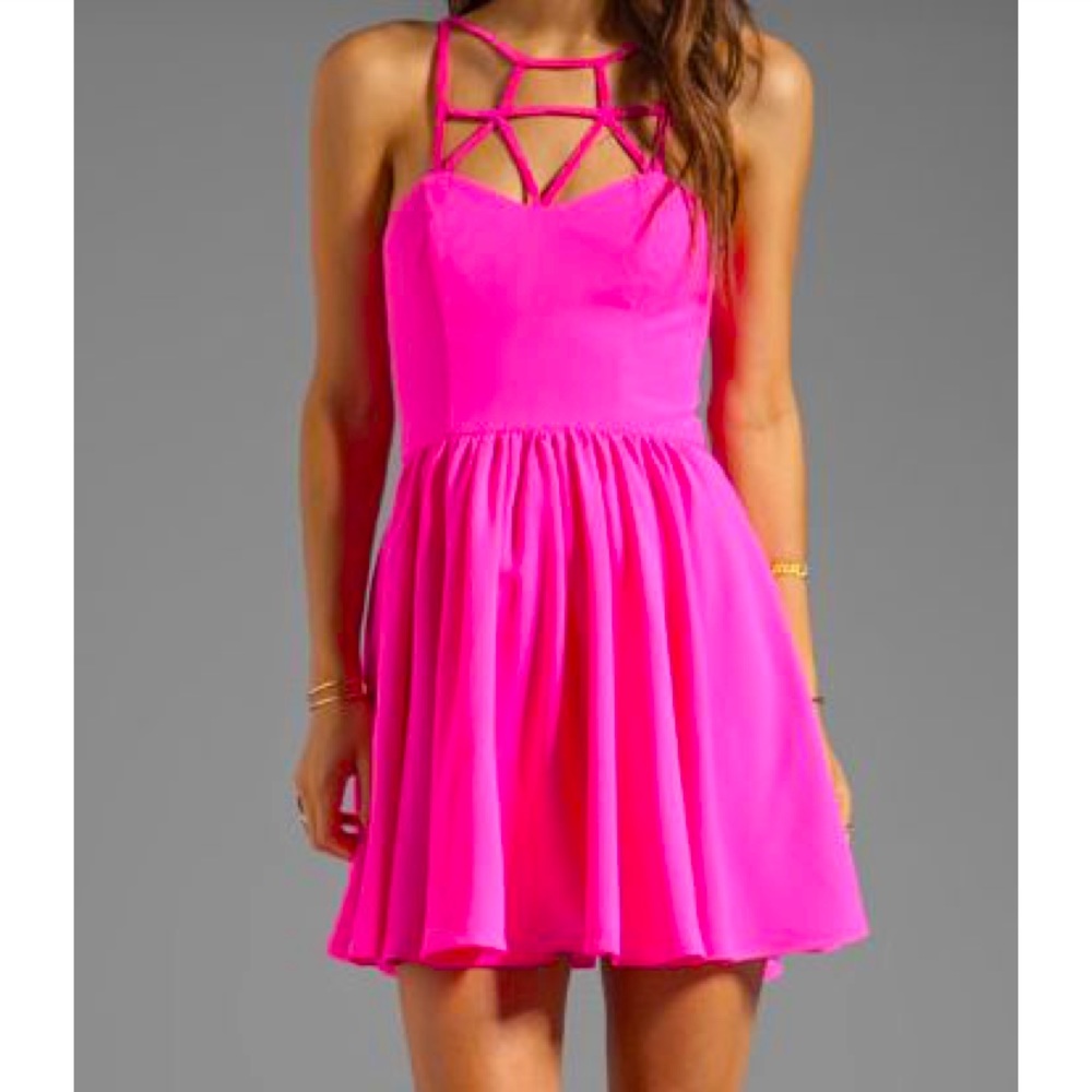 Finders Keepers Hot Pink Dress